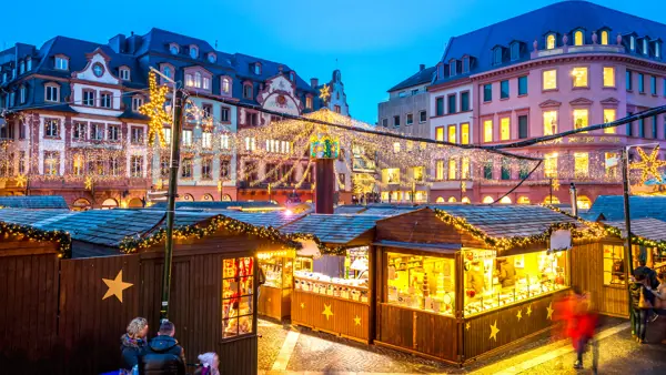 Julemarkedet i Mainz i Tyskland.