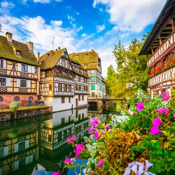 Det charmerende kvarter, La Petite France, i Strasbourg.