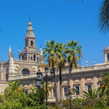 La Giralda-katedralen i Sevilla i Spanien.
